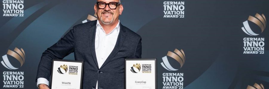 German Innovation Award 2022: Gold for WAATR & CrazyCap